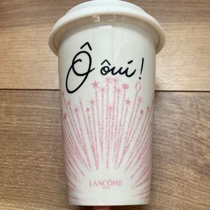 Lancôme ceramic 12 ounce tumbler.
